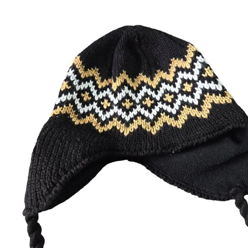 Boys and Girls Black and Gold New Orleans Saints Jacquard Tassel Knit Hat OS you